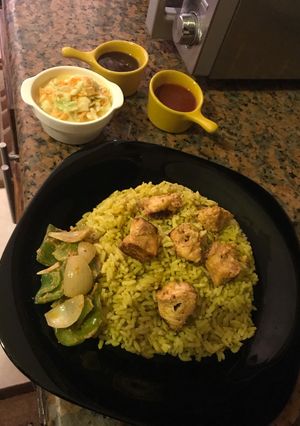 صورة لوصفة طاووق مع الارز