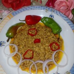 A picture of Chicken qeema 🌶️🌶️.