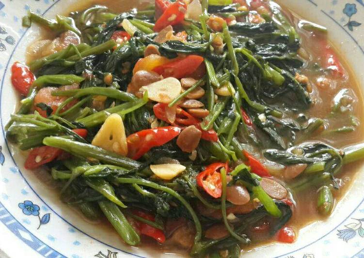 Resep Cah Kangkung Tauco Pedas Gurih Anti Gagal