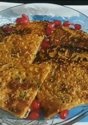 A picture of Gram flour chilla.