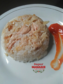 Foto resep Nasi ayam kfc ricecooker