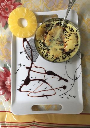 A picture of Pineapple pudding.