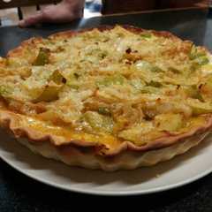 Una foto de Tarta de zapallo zuchini light
