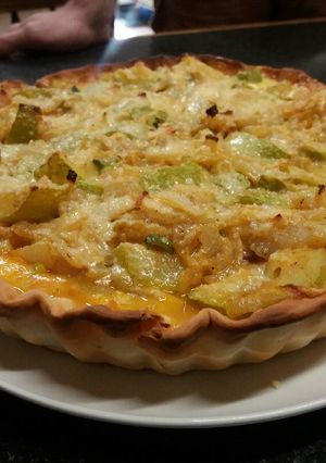 Una foto de Tarta de zapallo zuchini light