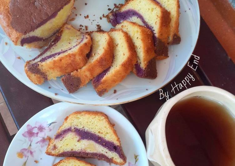 Resep Chiffon Cake Tape Taro yang nikmat dan Mudah Dibuat