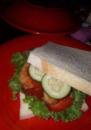 Foto resep Sandwich with chicken kastu