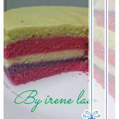 รูปของ Bolu kukus (rainbow cake) ala me