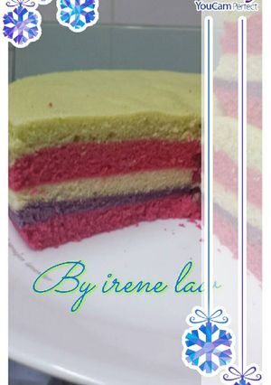 Foto resep Bolu kukus (rainbow cake) ala me