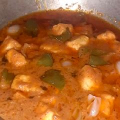 Kadai paneer A picture of Kadai paneer.