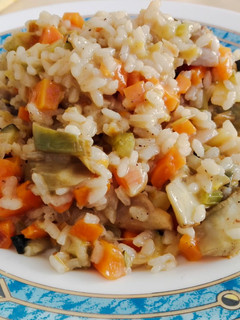 Una foto de Risotto de verduras