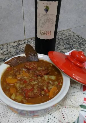 Una foto de Lentejas en guiso fáciles y sabrosas