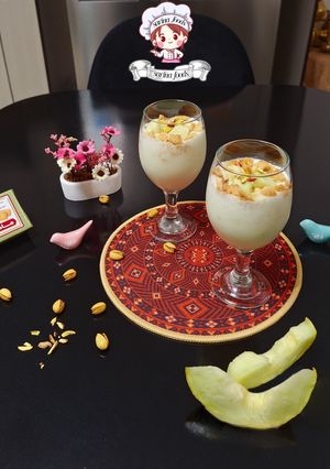 عکسی از دستور دسر خربزه لیوانی🍸🥰