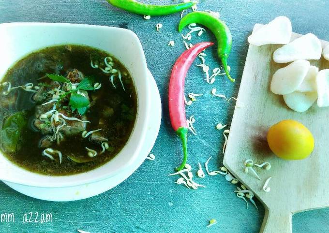 Langkah Mudah untuk Menyiapkan Rawon bumbu instan, Enak Banget