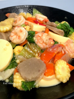 Foto resep Cah Udang Putren Tofu