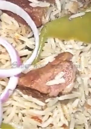 A picture of Beef yakhni palao.