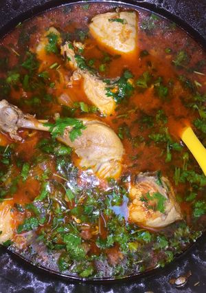 Hình của món Canh gà cà chua.