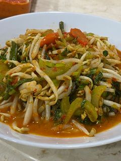 Foto resep Tumis kangkung sawi pahit toge Vegan