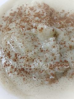 Una foto de Postre económico con bebida vegetal
