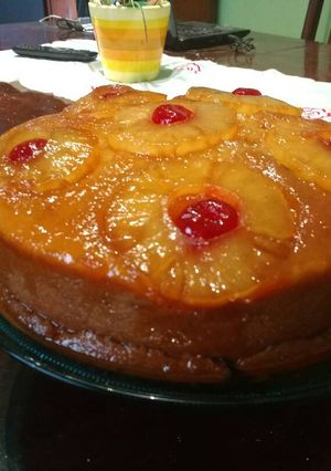 Una foto de Torta de piña invertida