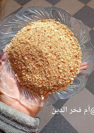 صورة لوصفة بقسماط محمص بالتوابل👌❤️