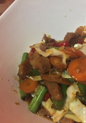 Foto resep Daging sapi sayur teriyaki