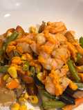 Ensalada de gambas y patatas gajo