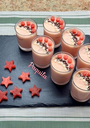 Una foto de 🍉 Mousse de sandía y yogur griego 🍉