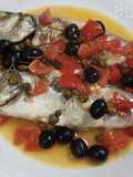 Spigole alle olive nere
