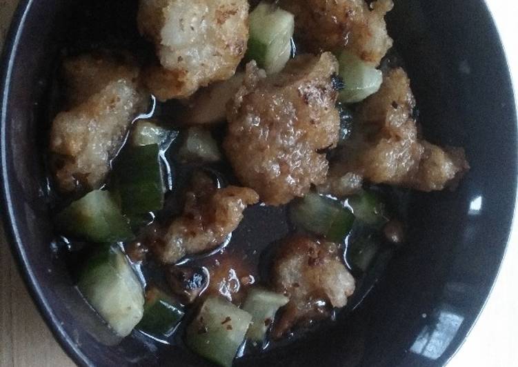 Recipe of Favorite Cheat Pempek (Fried Fish Cake in Sour Soup)