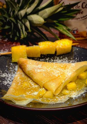 Une photo de Crêpes coco-ananas