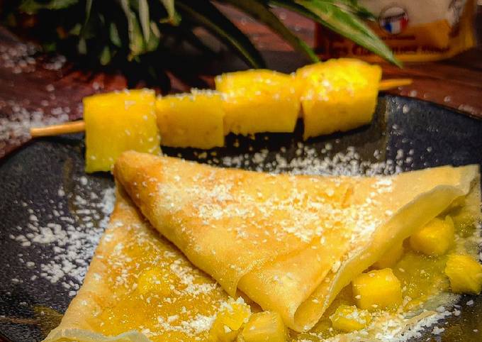 Crêpes coco-ananas