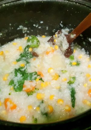 Foto resep Bubur sayur magicom