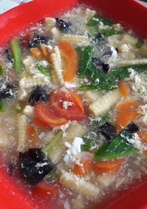Foto resep Cap - Chai Kuah Jagung Muda Vegetarian