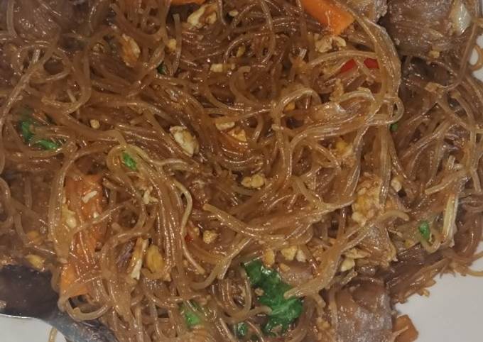 Bihun goreng bakso enak simple mudah banget