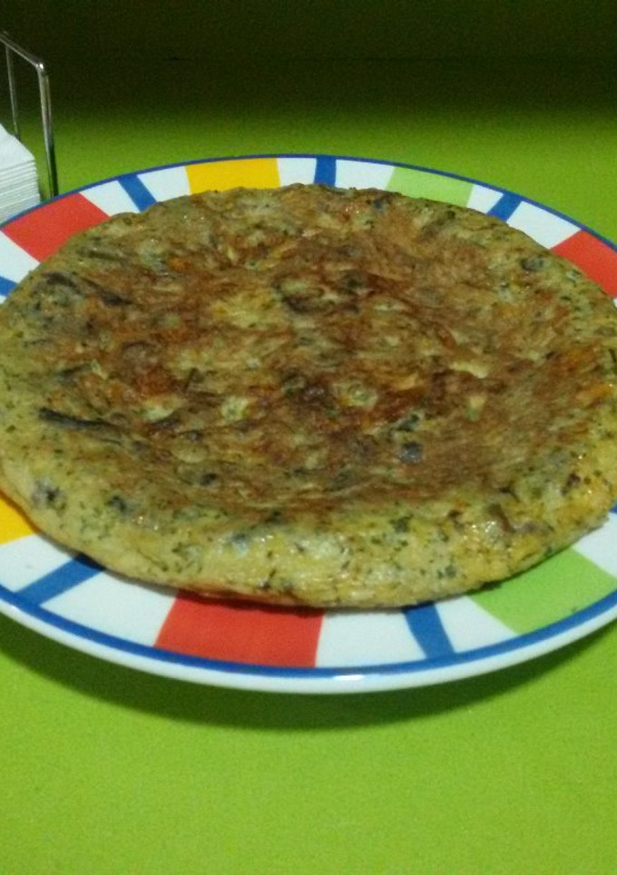 Una foto de Tortilla de champiñones al ajillo con thermomix