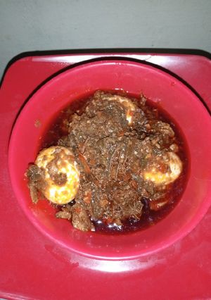 A picture of Ofada stew(Ayamase).