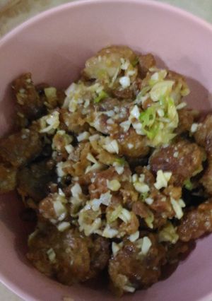 Foto resep Chicken Karage Salted Egg Sauce