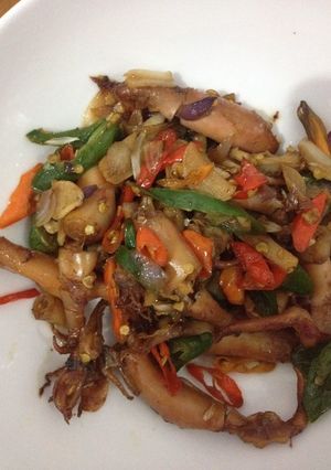 Foto resep Cumi asin cabe hijau