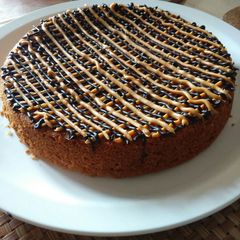 A picture of Eggless Peanut Butter Cake.