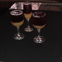 A picture of Hibiscus pineapple mocktail.