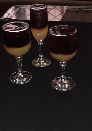 A picture of Hibiscus pineapple mocktail.