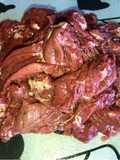 Carne de res adobada o marinada