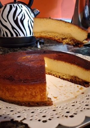 Una foto de Pastel imposible de vainilla