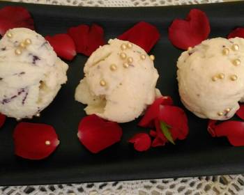 How To Making Recipe Tender Coconut Rose Petals Ice Cream Delicious