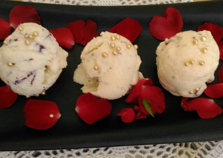 Tender Coconut Rose Petals Ice Cream Tender Coconut Rose Petals Ice Cream