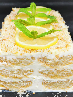 Una foto de Pastel de limón sin horno