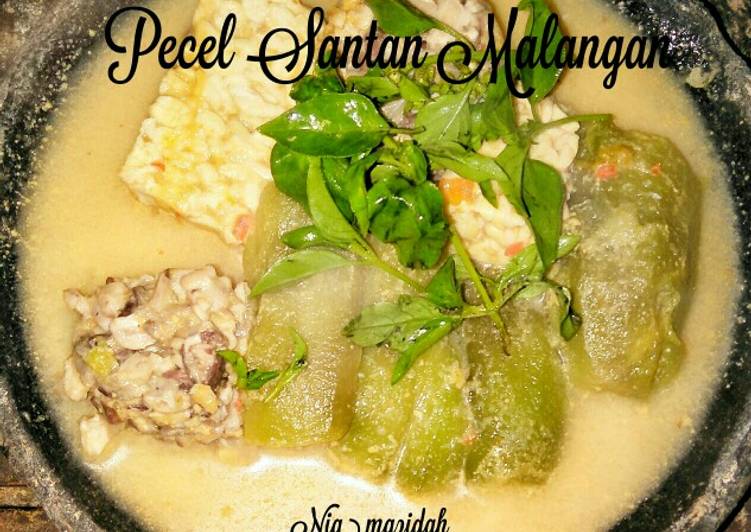 Bahan meracik Pecel Santen Malangan yang simpel