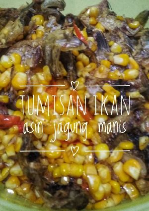Foto resep Ikan asin jagung manis