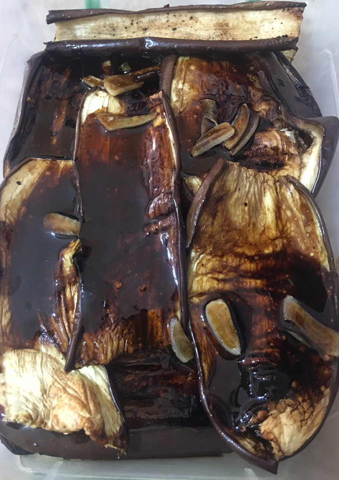 Una foto de Berenjenas en salsa agridulce
