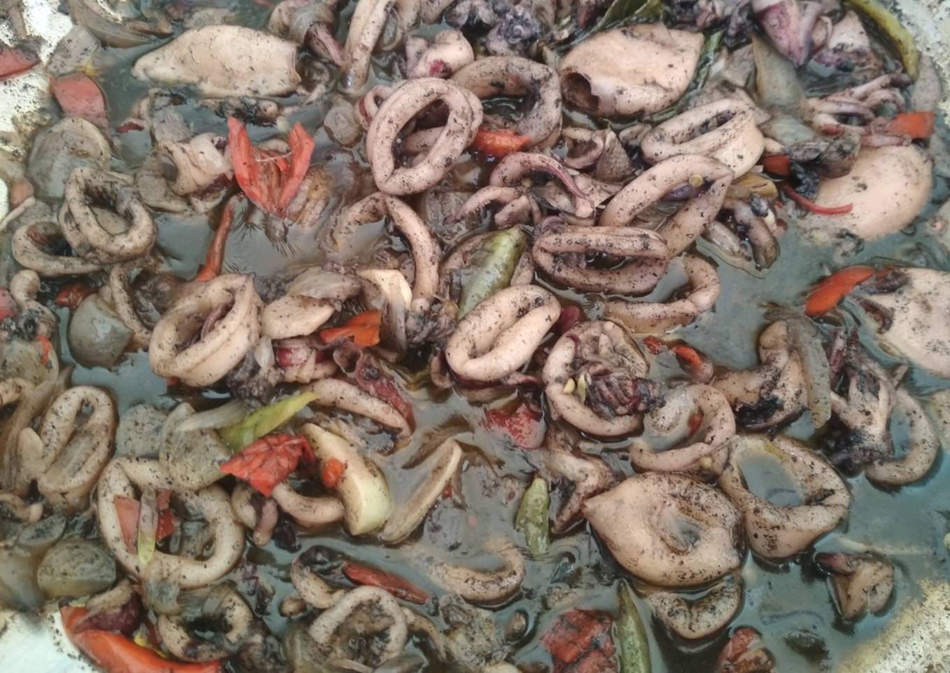 Cumi hitam goreng mudah dan enak